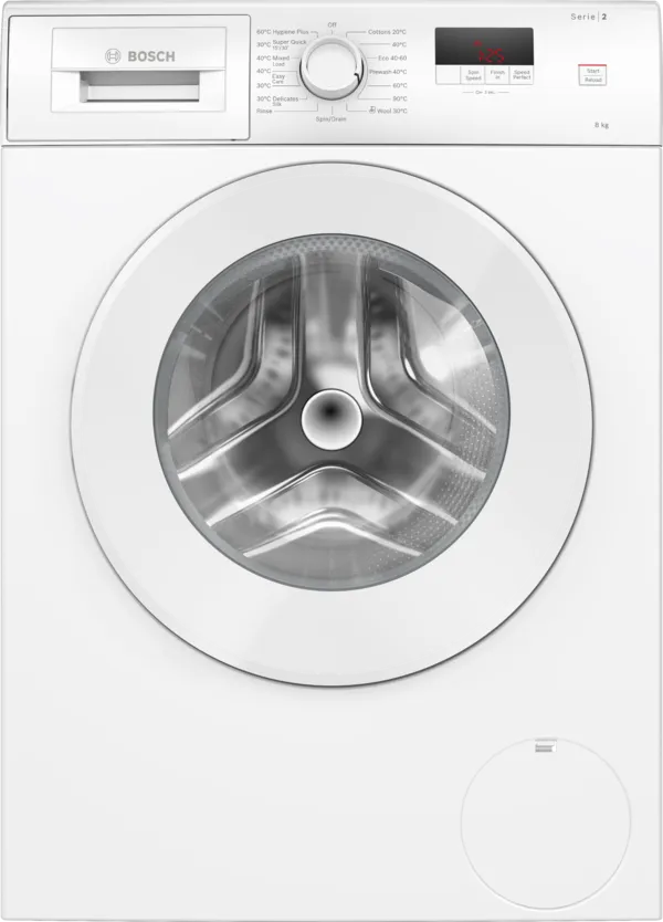 Bosch WGE03408GB Series 2 Washing machine, front loader 8 kg max. 1400 rpm white