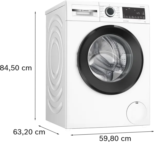 Bosch WGG24400GB Series 6 Washing machine, front loader 9 kg max. 1400 rpm- White