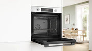 Bosch HQA534BW3B Series 4 Built-in oven with added steam function 60 x 60 cm White