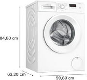 Bosch WGE03408GB Series 2 Washing machine, front loader 8 kg max. 1400 rpm white