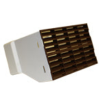 Kair Double Airbrick Adapter With Fitted Grilles 220x90 - Brown - Devine Distribution Ltd