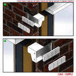 Kair Double Airbrick Adapter With Fitted Grilles 220x90 - Brown - Devine Distribution Ltd