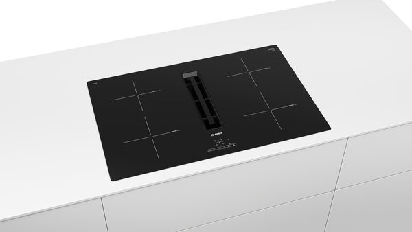 Bosch Series 4 Induction Hob With Integrated Extraction 80cm Surface Mount Without Frame PIE811B15E