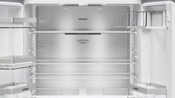 Siemens iQ500 French Door Bottom Freezer Multi Door 90.5cm Black Stainless Steel KF96NAXEAG