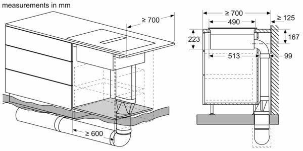 Bosch Series 8 Induction Hob With Integrated Extraction 80cm Surface Mount With Frame PXX875D57E