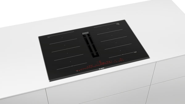 Bosch Series 8 Induction Hob With Integrated Extraction 80cm Surface Mount With Frame PXX875D57E