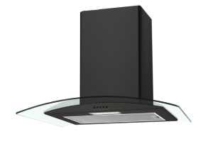 Candy 60cm Black and Glass Finish Wall Mounted Cooker Hood - Devine Distribution Ltd