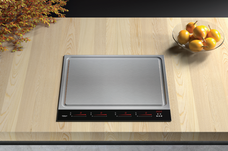 Airforce Tepanyaki 58cm Touch Control Hob- Black Glass & Stainless Steel Finish
