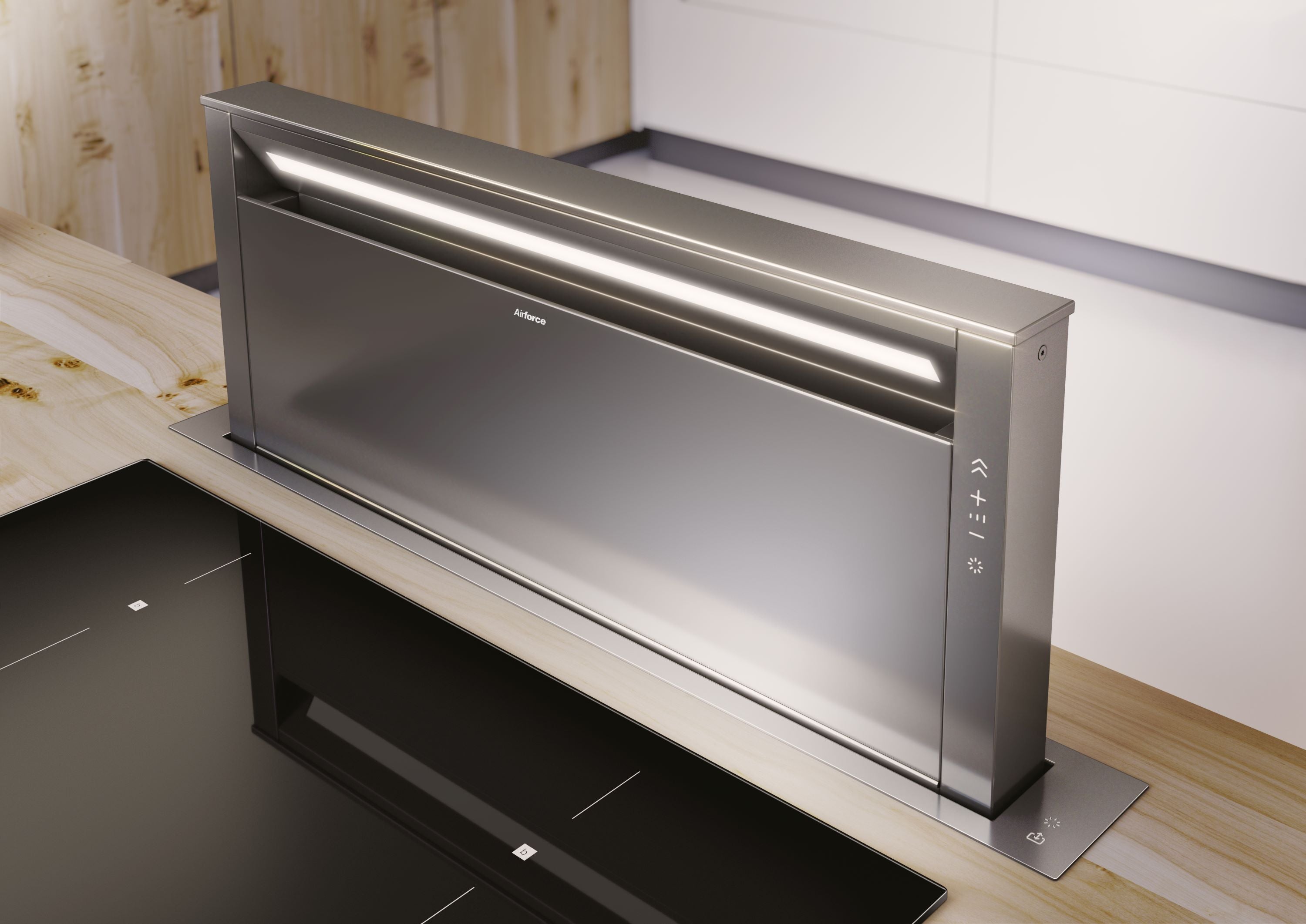 Airforce Downdraft 86cm POP-UP Cooker Hood in Inox Finish
