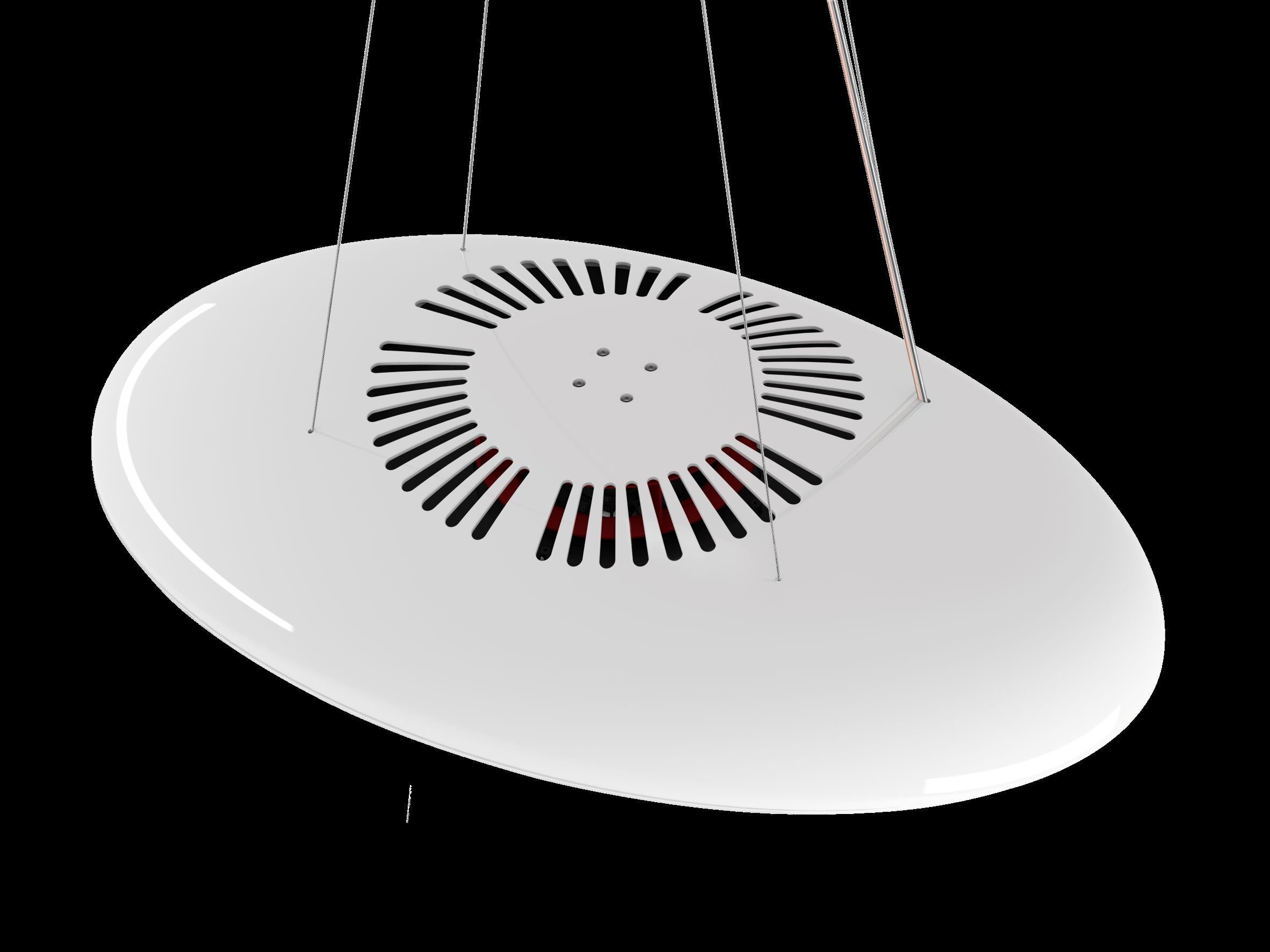 Airforce Eclipse 90cm Island Lamp Hood with Integra System - Pearl White