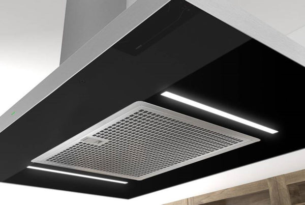 Airforce F200 TLC 90cm Island Cooker Hood with Integra System - Black - Devine Distribution Ltd