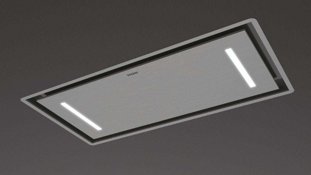 Haier HACI100RCS6X 100cm Ceiling Cooker Hood Stainless Steel (External Extraction Only) - Devine Distribution Ltd