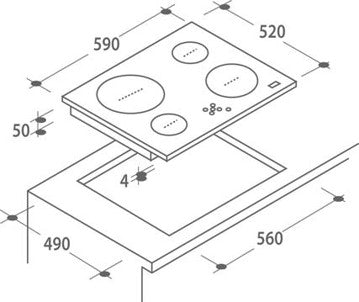 Haier HAFRSJ64MC 60cm Half Flex Wi-Fi Induction Hob - Devine Distribution Ltd