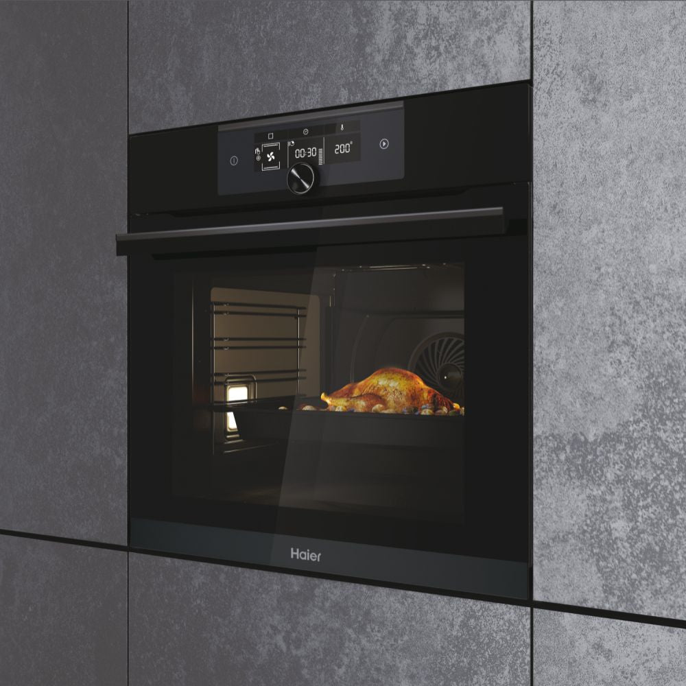 Haier HWO60SM6F5BH 60cm Series 6 I-Turn Built-in WI-FI Multifuction Oven - Devine Distribution Ltd