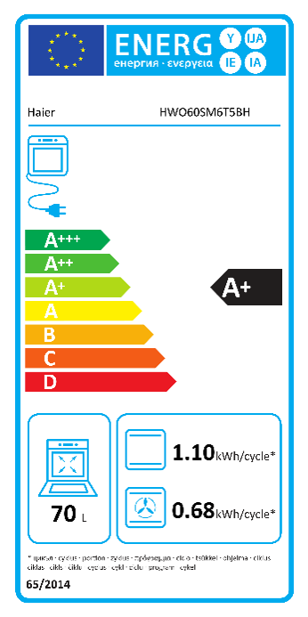 Haier HWO60SM6T5BH I-Touch 60cm Built In Multi-Function Wi-Fi Oven - Devine Distribution Ltd