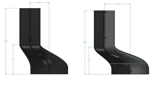 Airforce KRASP001 Air outlet modification for Aspira Slim Downdraft Induction Hobs - Devine Distribution Ltd