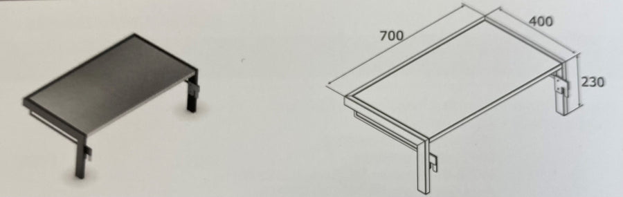 Airforce E-Cook 40cm BBQ Side Extension for All E-Cook BBQ's - Devine Distribution Ltd