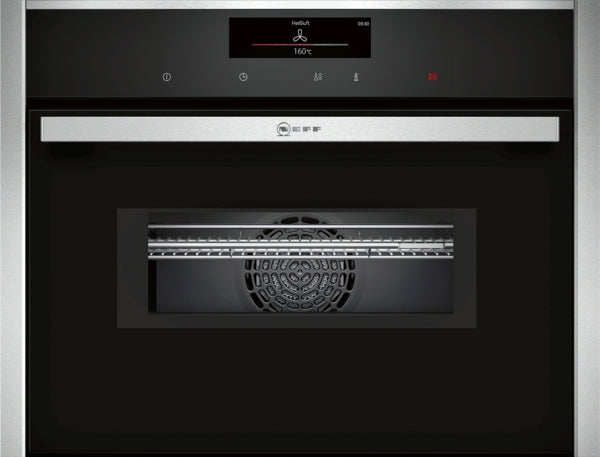NEFF N90 BUILT-IN COMPACT OVEN WITH MICROWAVE FUNCTION 45CM STAINLESS STEEL C28MT27N1