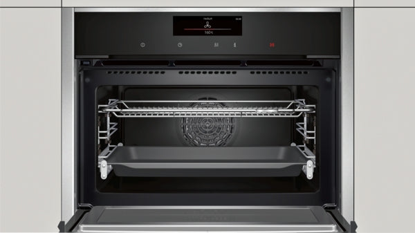 NEFF N90 BUILT-IN COMPACT OVEN WITH MICROWAVE FUNCTION 45CM STAINLESS STEEL C28MT27N1