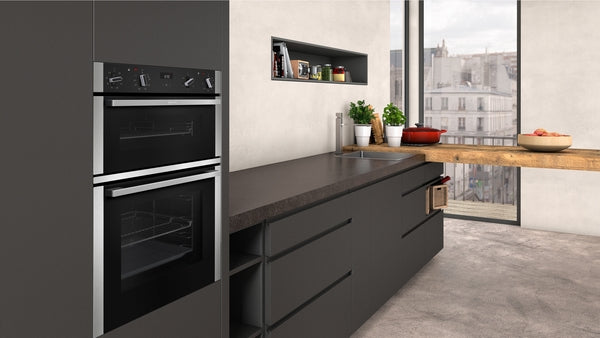 NEFF N50 BUILT-IN DOUBLE OVEN STAINLESS STEEL U1ACE2HN0B