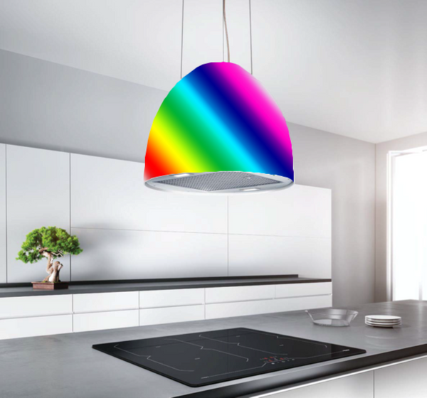PAINT TO ORDER - Airforce New Moon 45cm Island Cooker Hood with Integra System - Devine Distribution Ltd