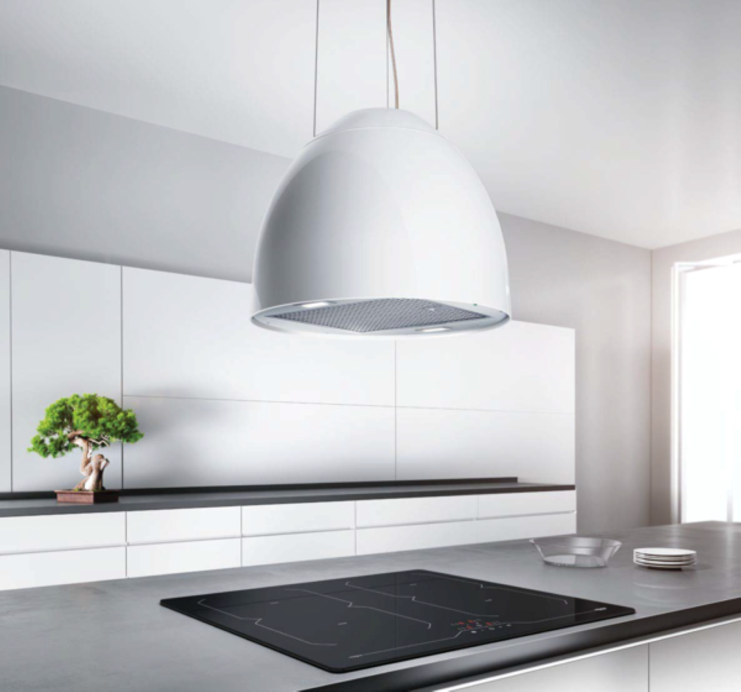 Airforce New Moon 45cm Island Cooker Hood with Integra System - White - Devine Distribution Ltd