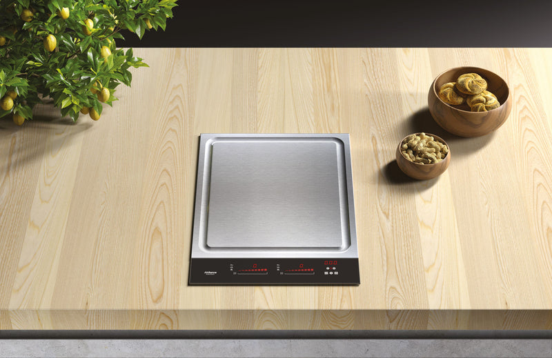 Airforce 38cm Touch Control Tepanyaki Hob- Black Glass & Stainless Finish