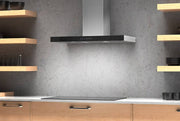 Airforce F205 90cm Wall Mounted Slim Line Cooker Hood - Black Glass