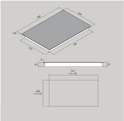 Airforce Integra 78 B2 78Cm 4 Zone Touch Control Induction Hob - Black - Technical Image