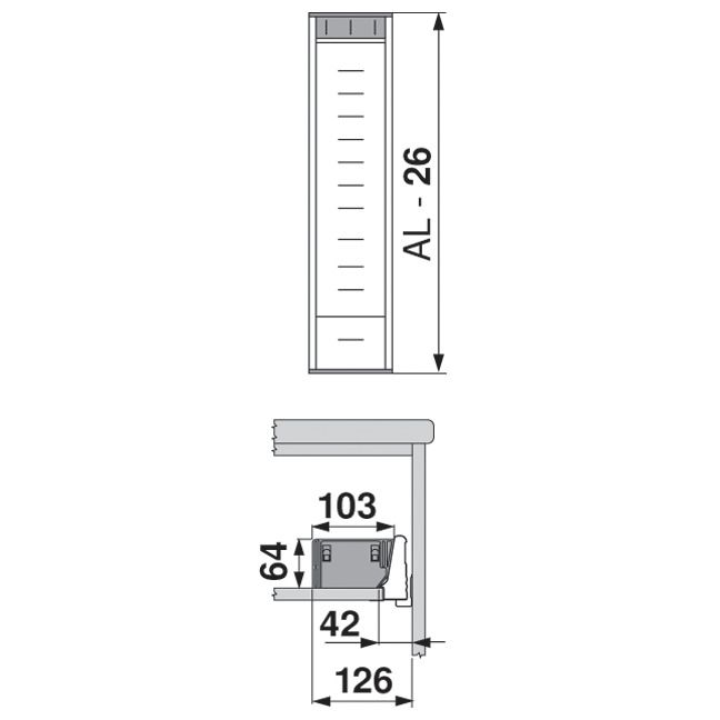 ORGA-LINE Utensil Insert - D550 x W103mm   ZSI.550BI1N - Devine Distribution Ltd
